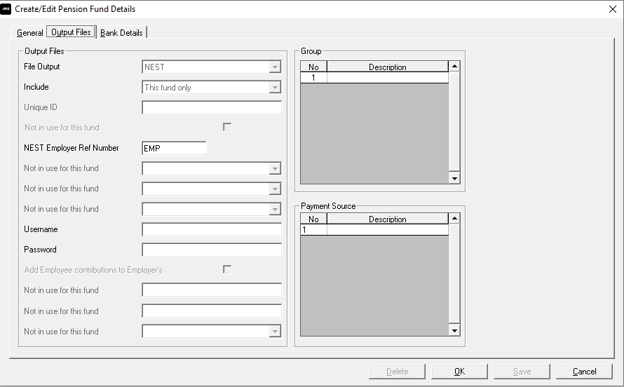 Output files fields